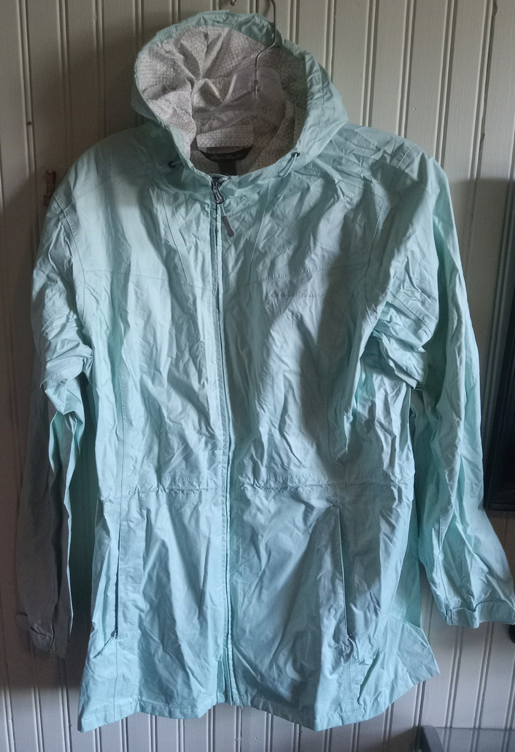 Eddie Bauer Women's Teal Zip-Up Jacket – Size Large, Fleece Lined