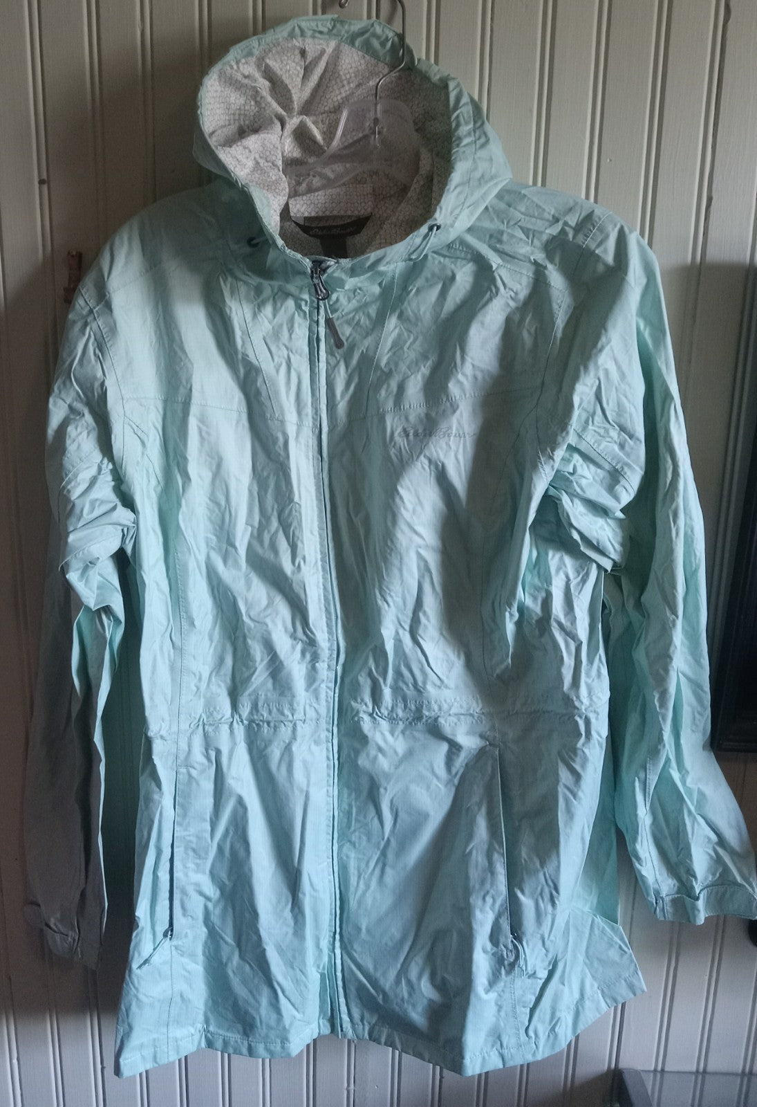 Eddie Bauer Women's Teal Zip-Up Jacket – Size Large, Fleece Lined