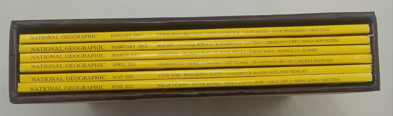 Nat Geo Magazine With Slipcover Jan To June 2012