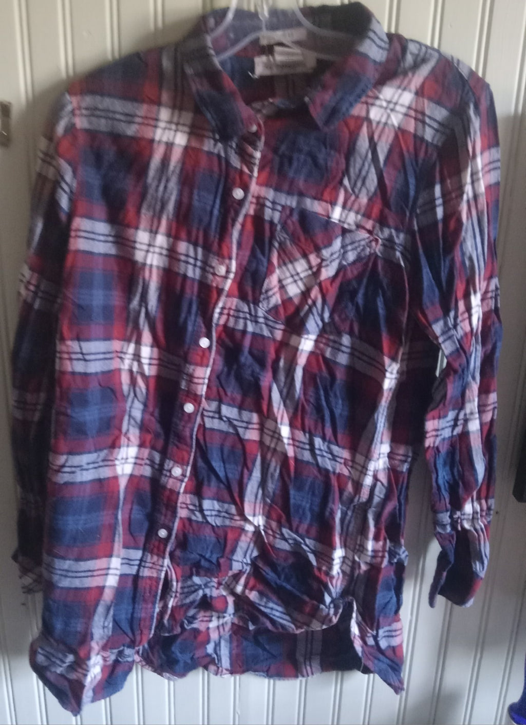 L.O.G.G. by H&M Men's Plaid Flannel Shirt – Size Medium, Long Sleeve