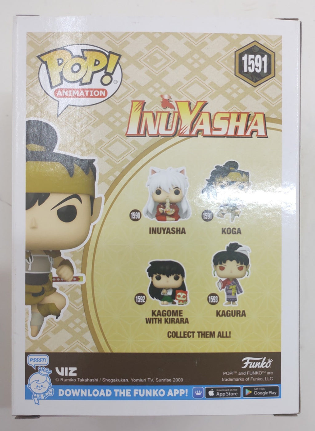 Funko Pop! Animation Inuyasha Koga #1591 Vinyl Figure New