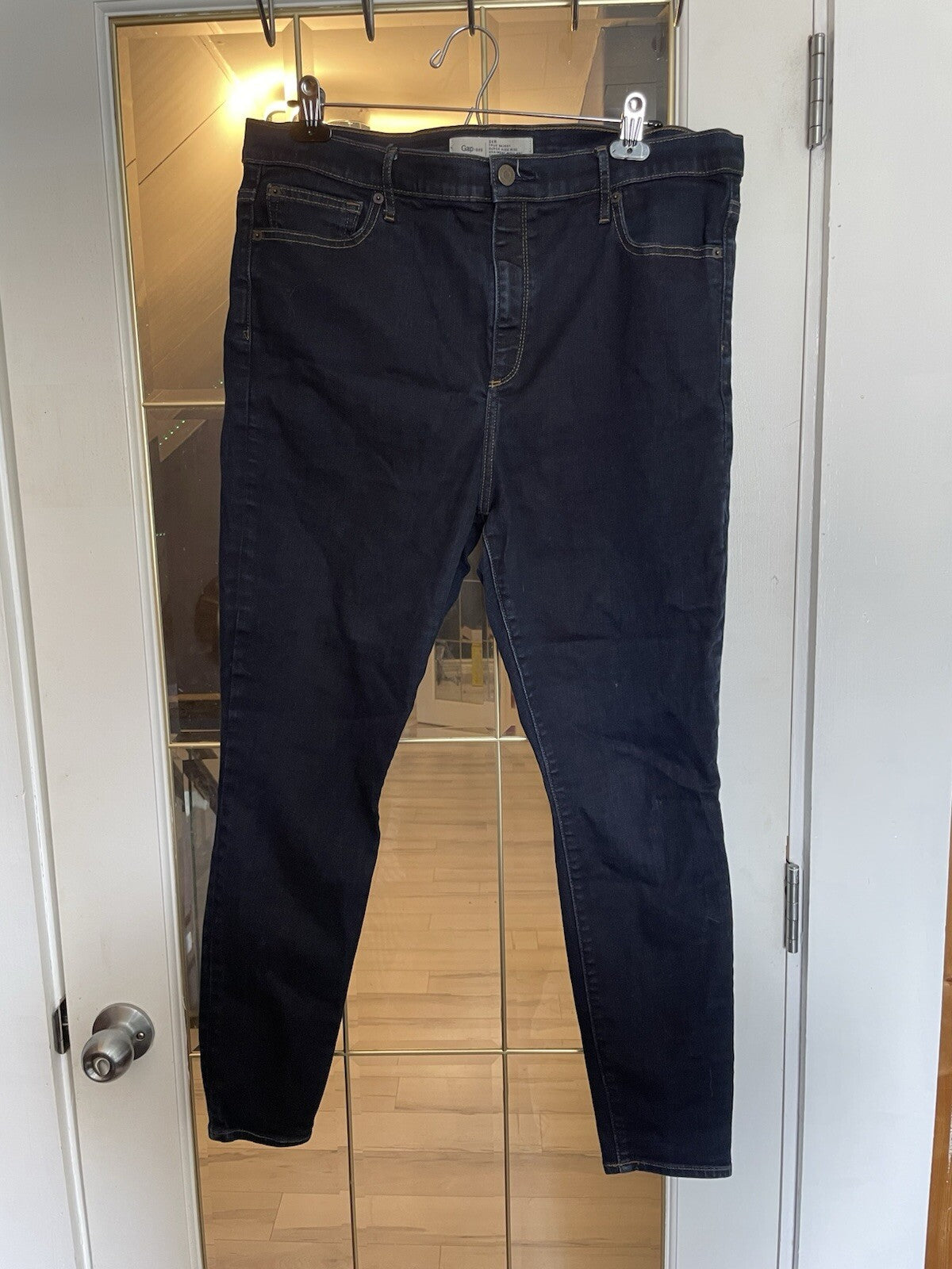 Gap High Rise Skinny Jeans Dark Wash Women's Size 34R Denim Pants