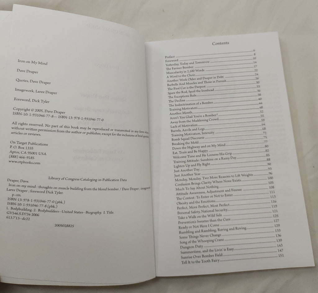 Iron on My Mind – Dave Draper Bodybuilding Memoir PB 2005 ISBN 9781931046770