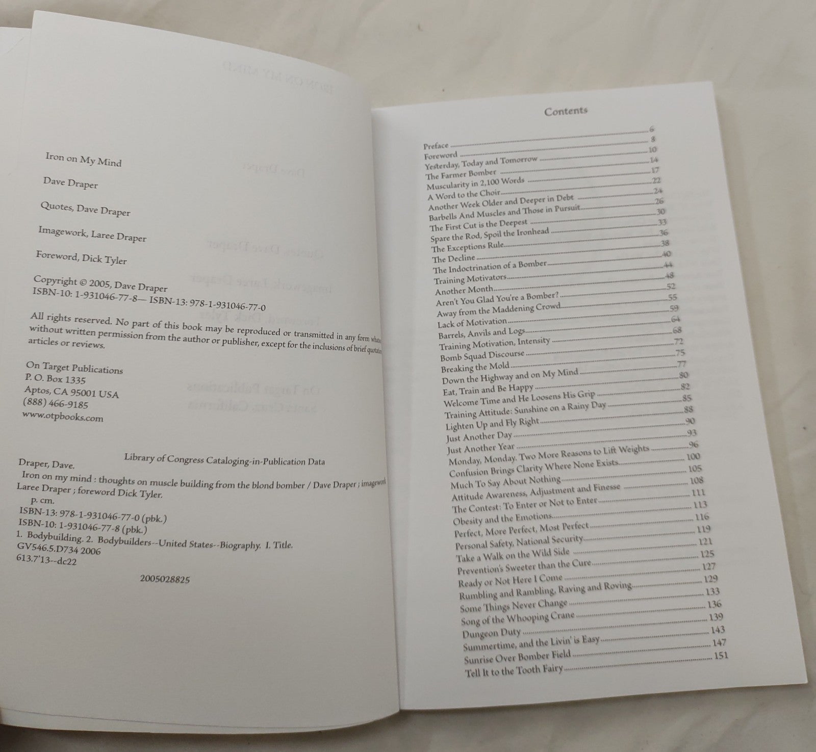 Iron on My Mind – Dave Draper Bodybuilding Memoir PB 2005 ISBN 9781931046770