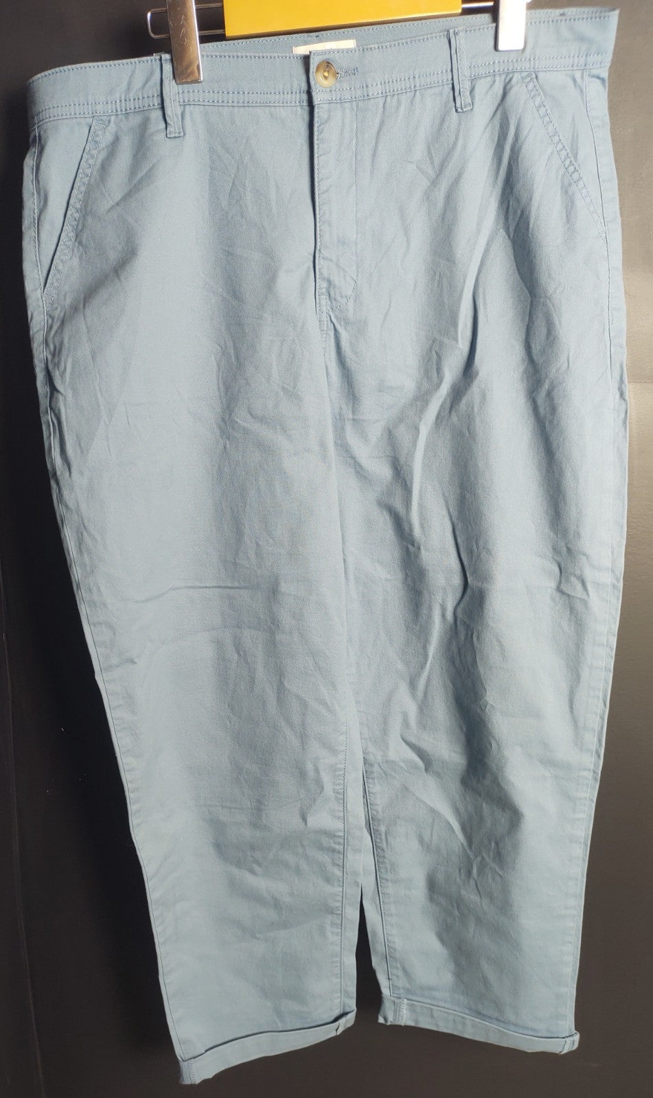 Kensie Women’s Mid Rise Chino Trousers Size 14 Casual Cotton Pants