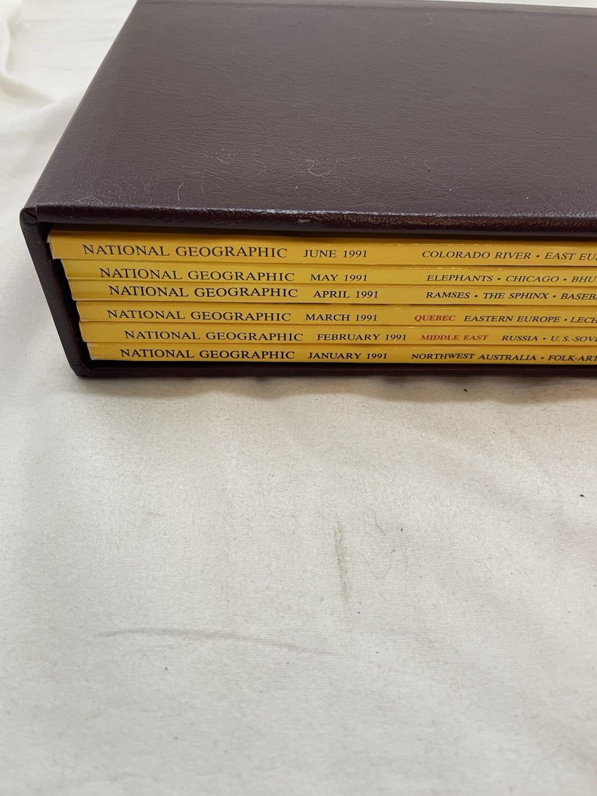 Vintage Nat Geo Jan–Jun 1991 Set w/ Slipcover | Culture, World, Nature