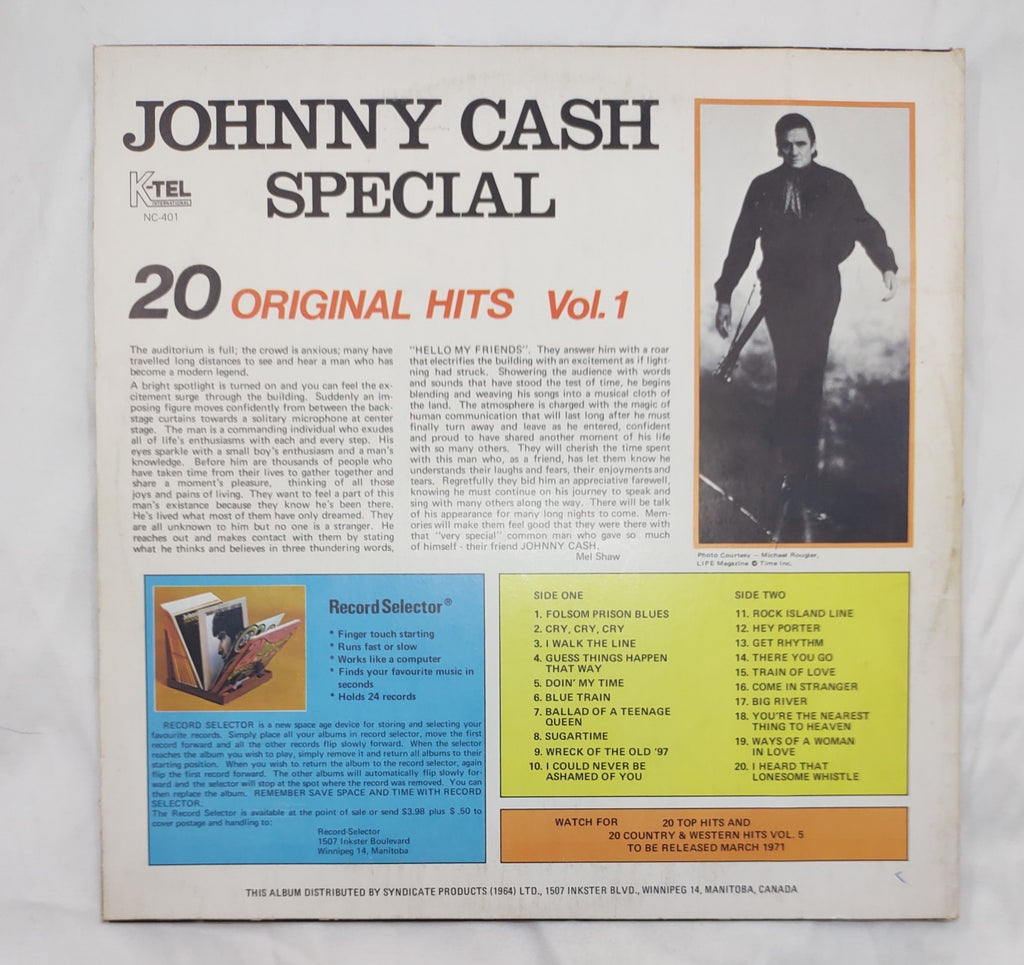 Johnny Cash – Special 20 Original Hits Vol 1 LP NC-401