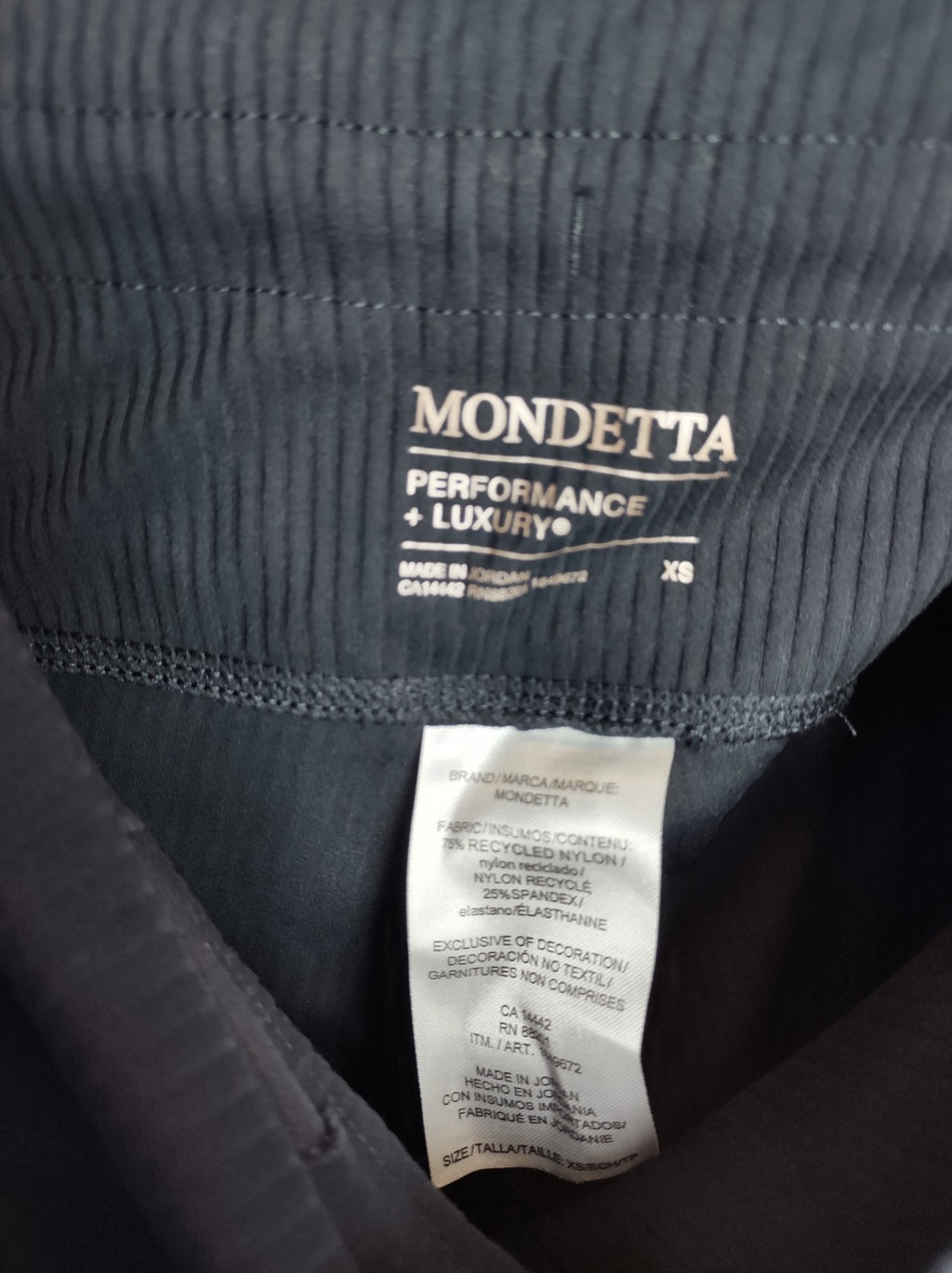 Mondetta Black Ribbed Bike Shorts NWT Women’s Activewear Gym Yoga Shorts