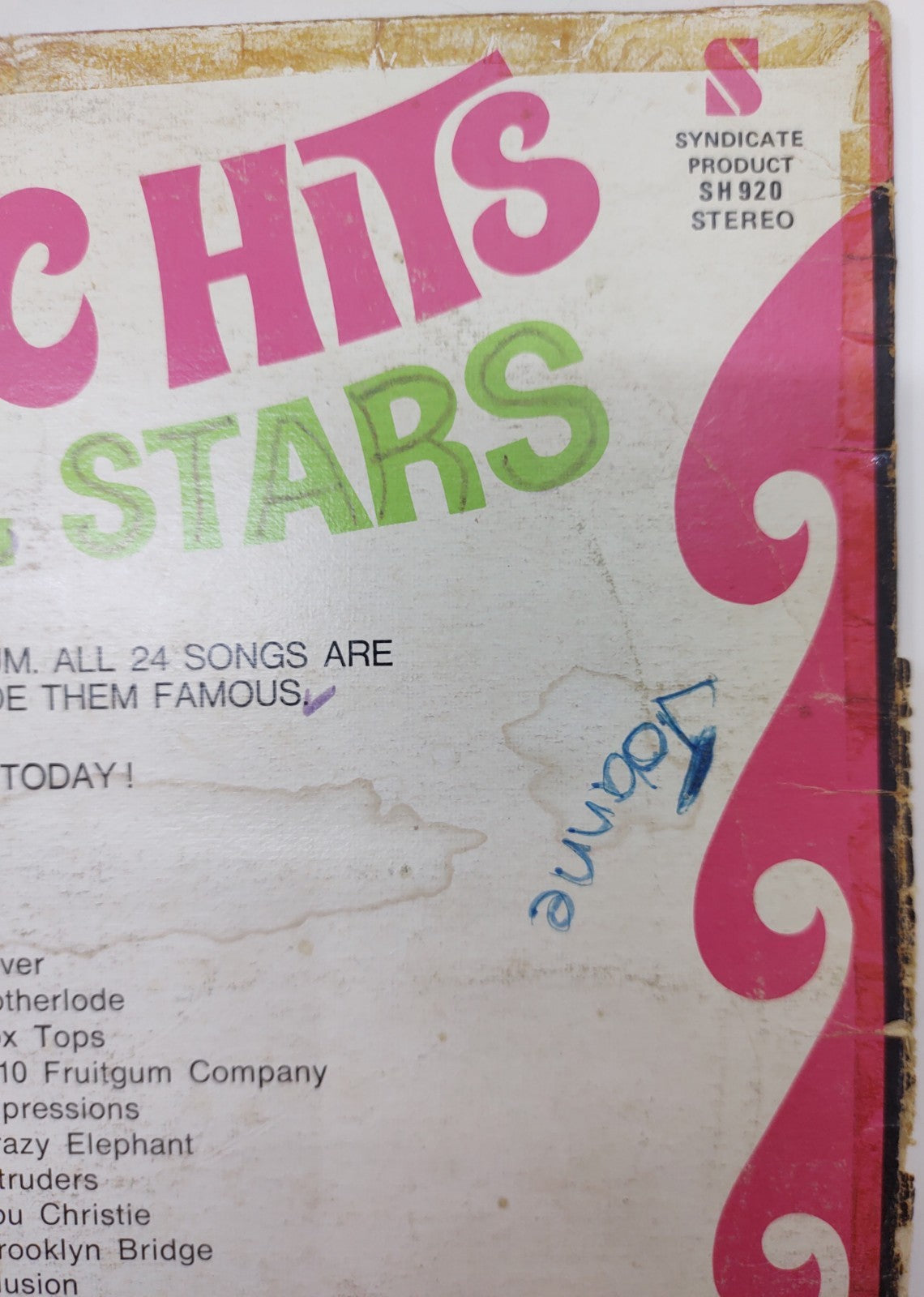 Various Artists – 24 Dynamic Hits (1969) Vinyl LP Original Stars Pop Rock