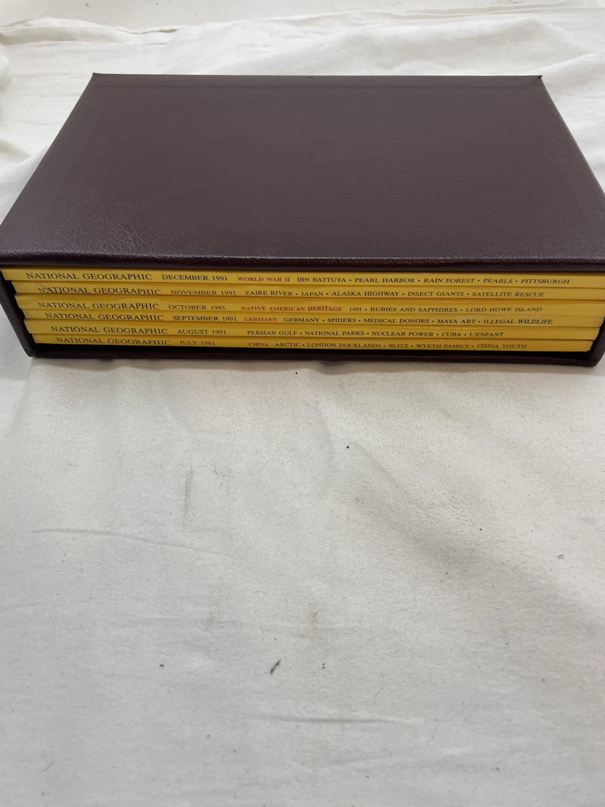 Vintage Nat Geo Lot Jul–Dec 1991 w/ Slipcover | History, Science