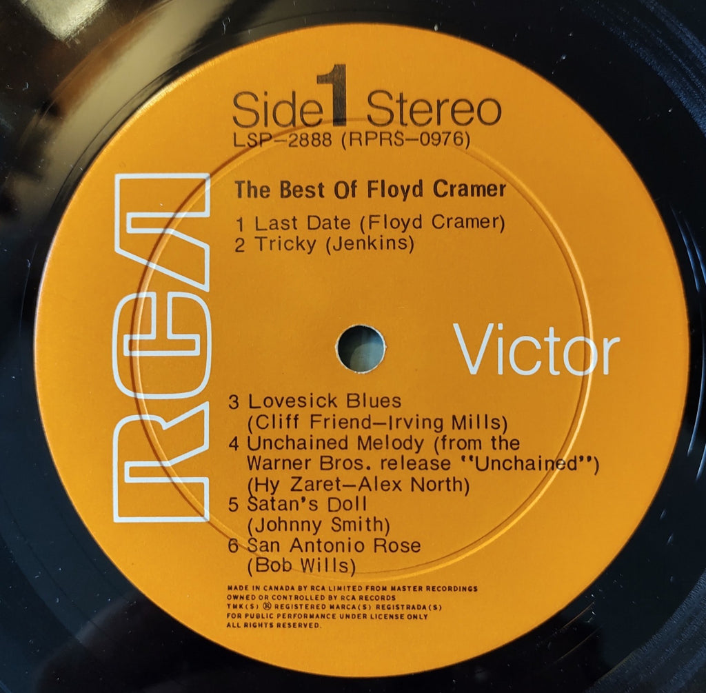 Floyd Cramer The Best Of LSP-2888 Stereo Mono Piano Hits Java LP 1964