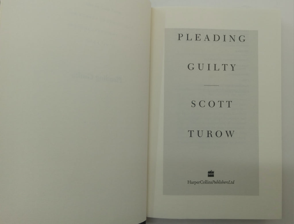 Pleading Guilty by Scott Turow – VG+ Legal Thriller Hardcover with DJ