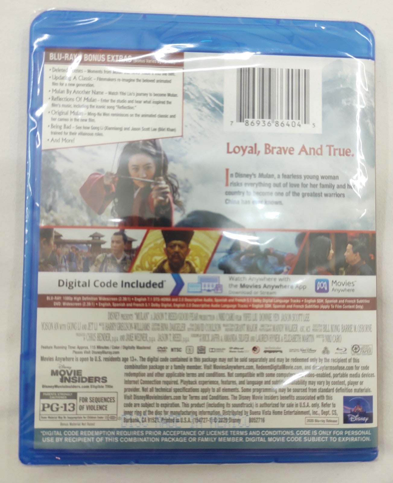Disney's Mulan (2020) Blu-ray/DVD/Digital Code Multi-Screen Edition