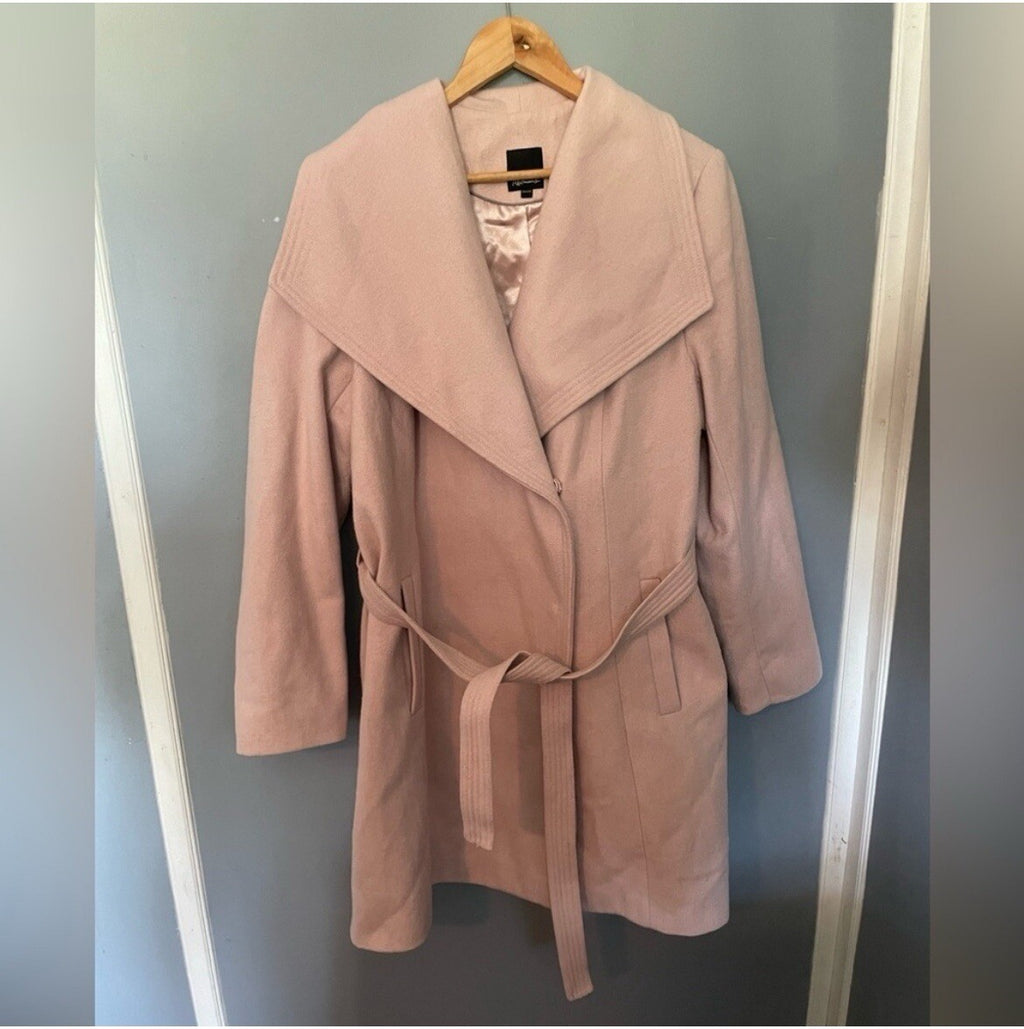 Reitmans Women’s Light Pink Peacoat XXL Double Breasted Wool Blend Winter Jacket