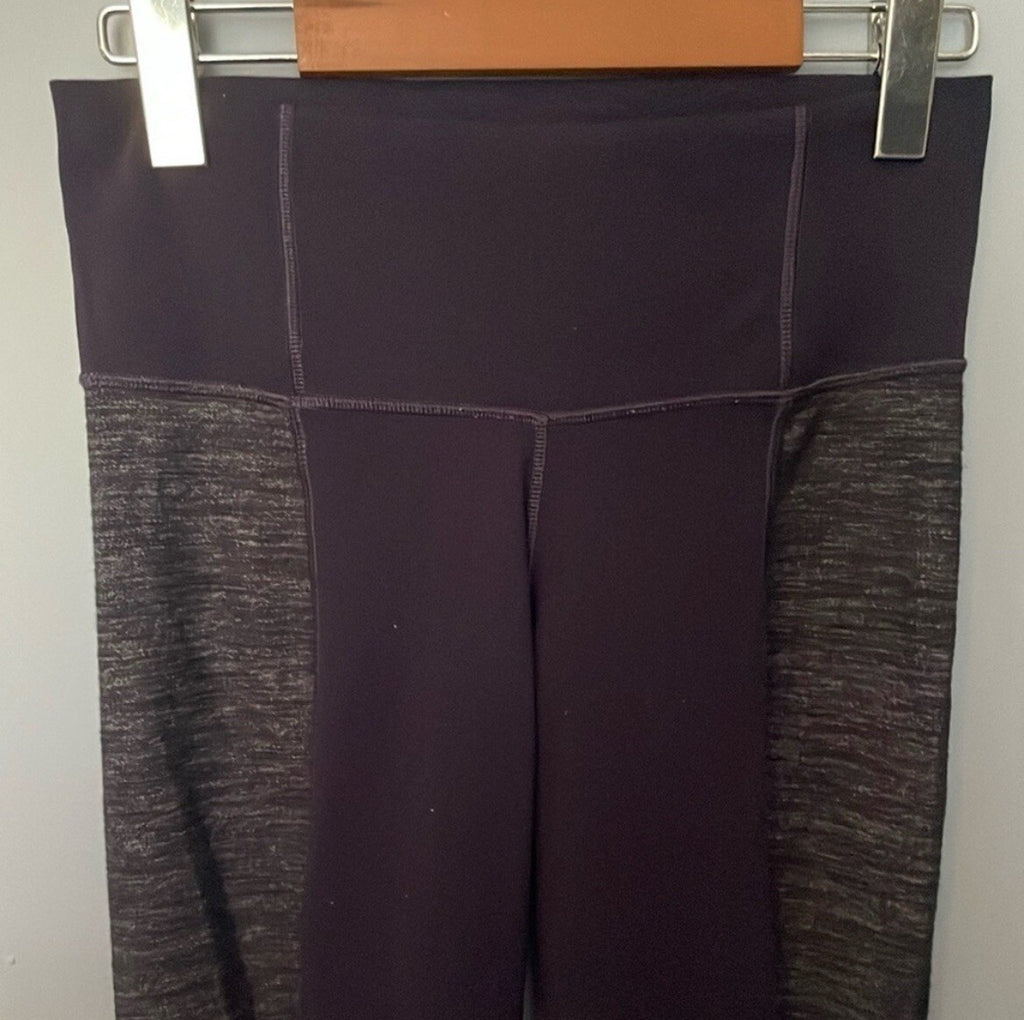 Lululemon Boot Cut Leggings Purple and Heather Grey Size 6 – Women's Activewear