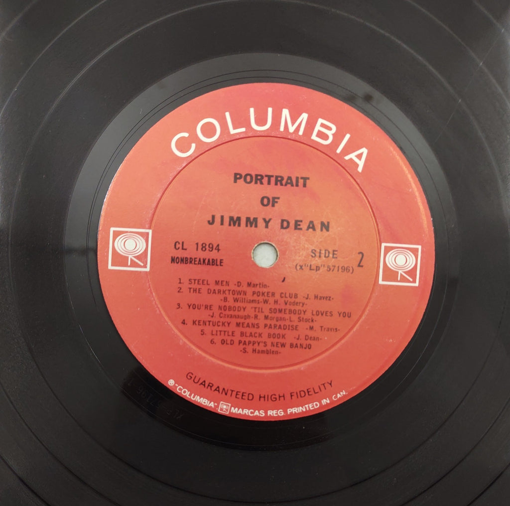 Jimmy Dean – Portrait of Jimmy Dean LP Columbia CL-1894 Mono Canada