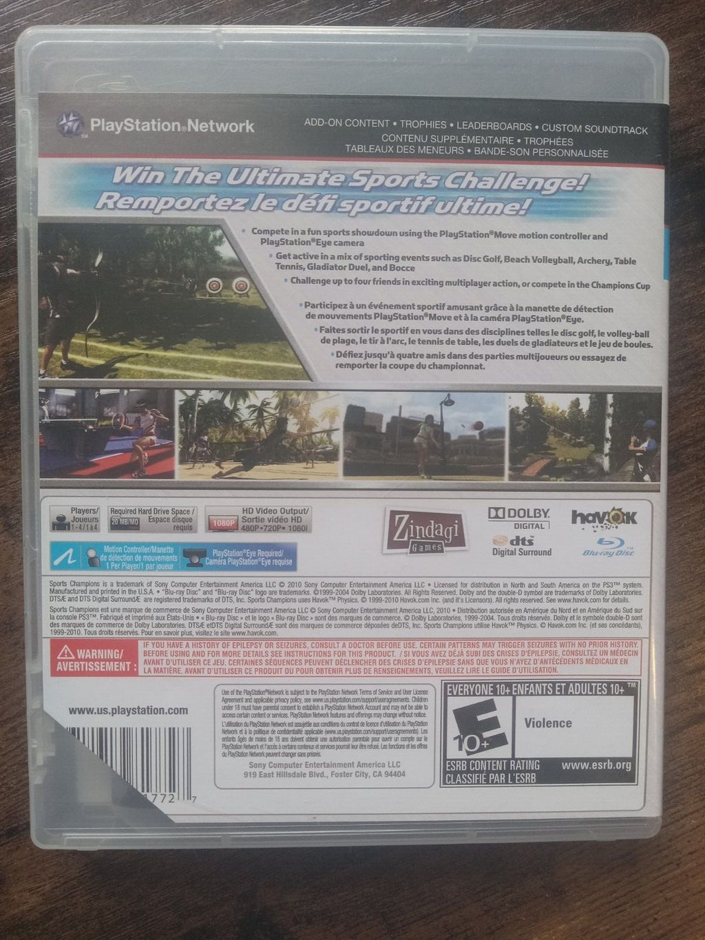 Sports Champions PS3 Multi-Sports Game - Tested & Working