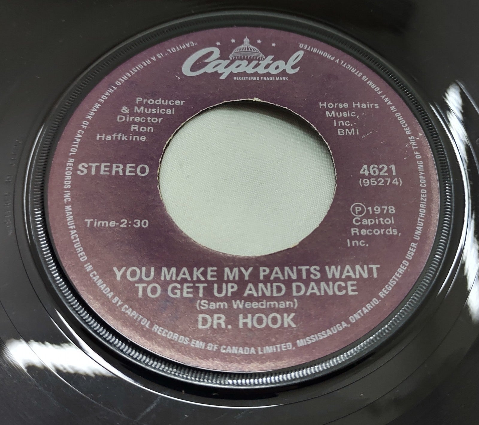 Dr Hook "Sharing the Night Together" 1978 Canada Capitol 4621 7" Vinyl 45 RPM