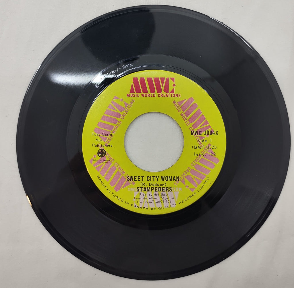 The Stampeders Gator Road / Sweet City Woman 45 RPM 7" Rock Vinyl 1971