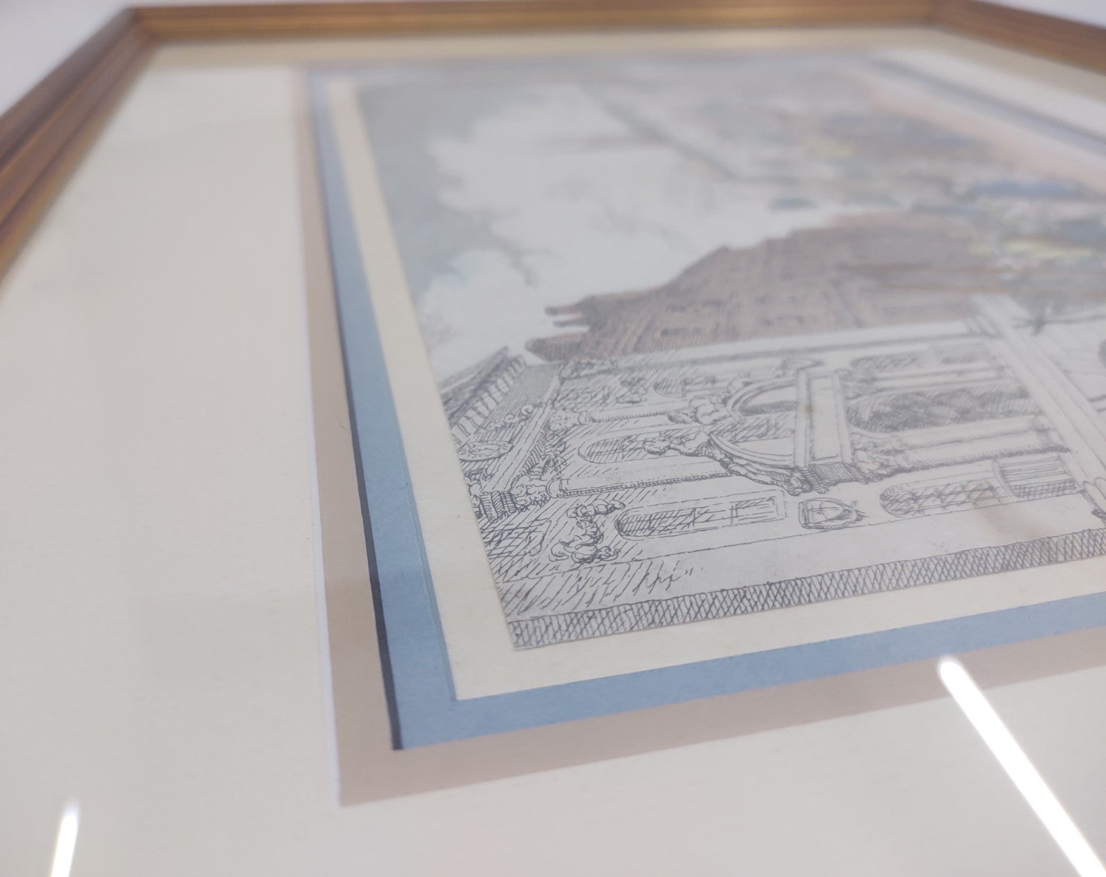 Rowlandson “Bartholomew Fair” Vintage Hand-Coloured Etching Print, Framed