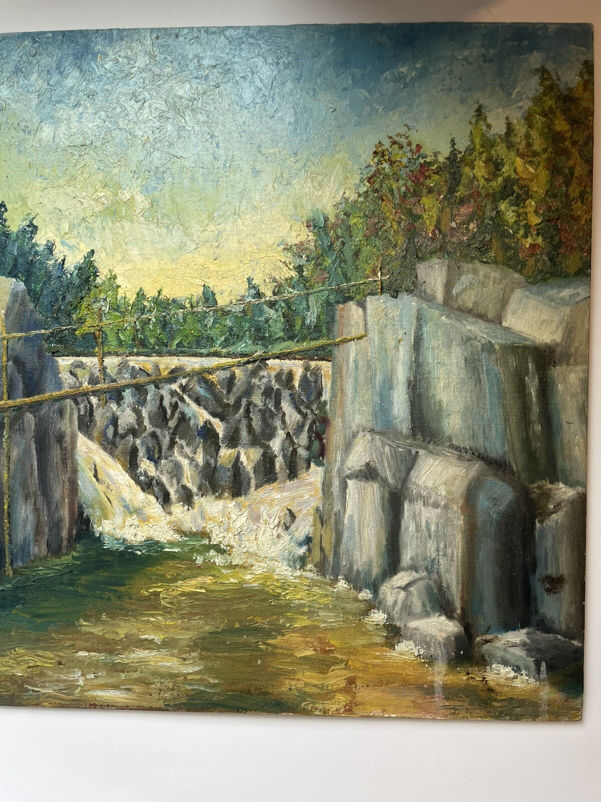 Vintage 1961 Oil Painting – Cape Breton Autumn Scene – Nova Scotia Art