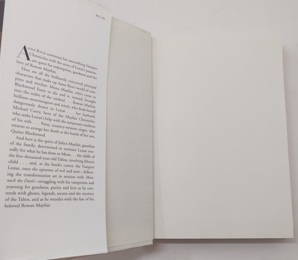 Anne Rice Blood Canticle (Vampire Chronicles Book 10) Hardcover Horror Novel