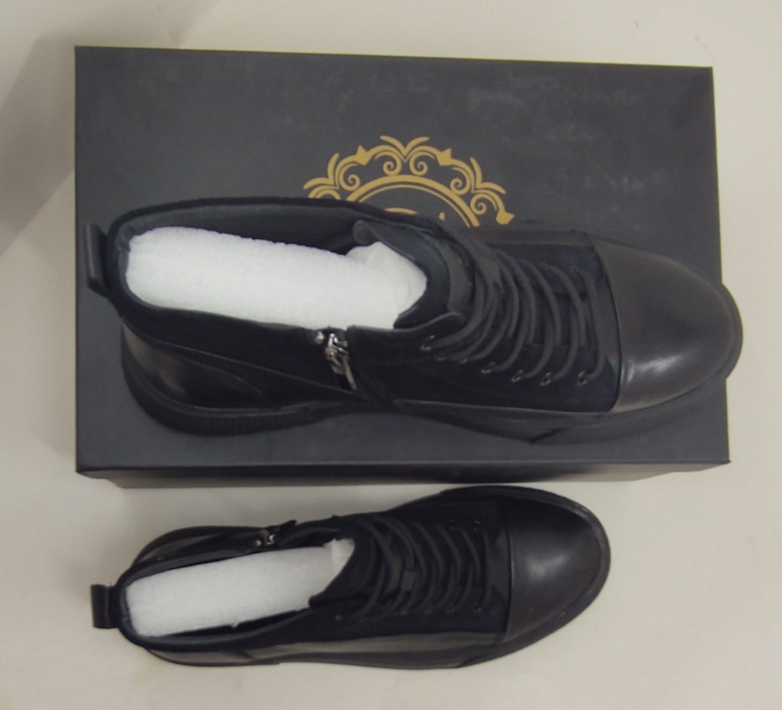 Snover AL6-13 Men's Black Leather Ankle Boots Premium Dress Footwear