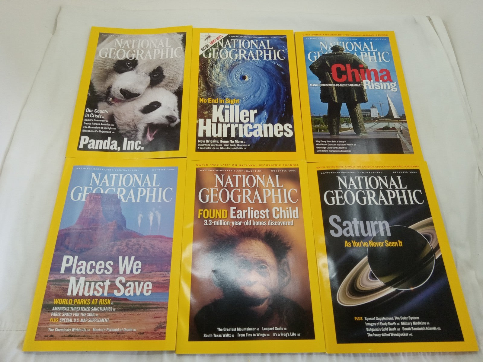 National Geographic Jul–Dec 2006 VG+ | 6 Issues | Faux Leather Slipcase