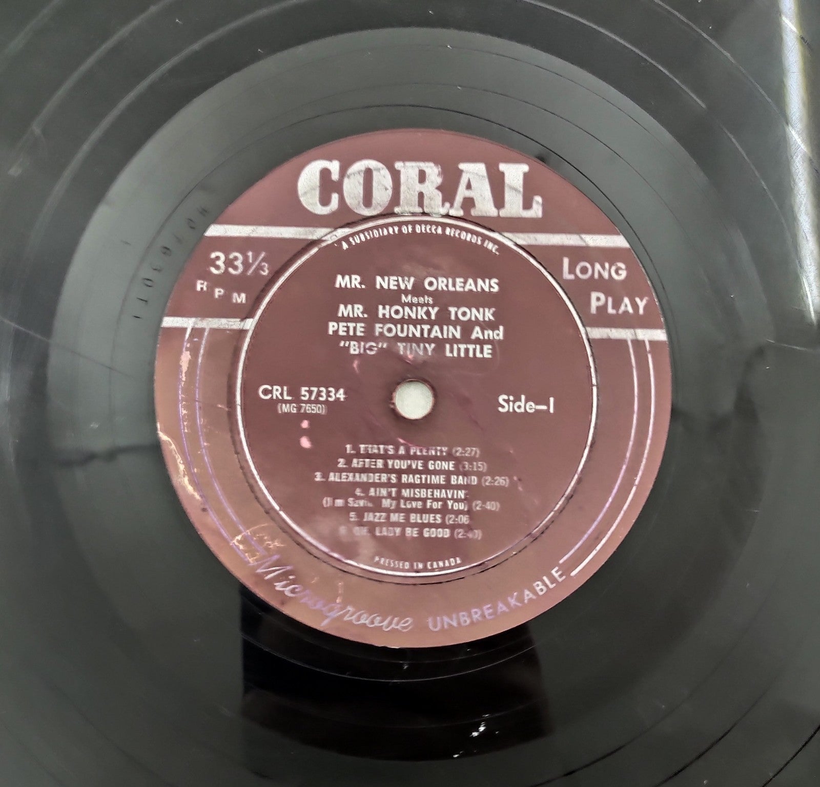 Pete Fountain & Big Tiny – Mr New Orleans Meets Mr Honky Tonk LP Coral CRL-57334