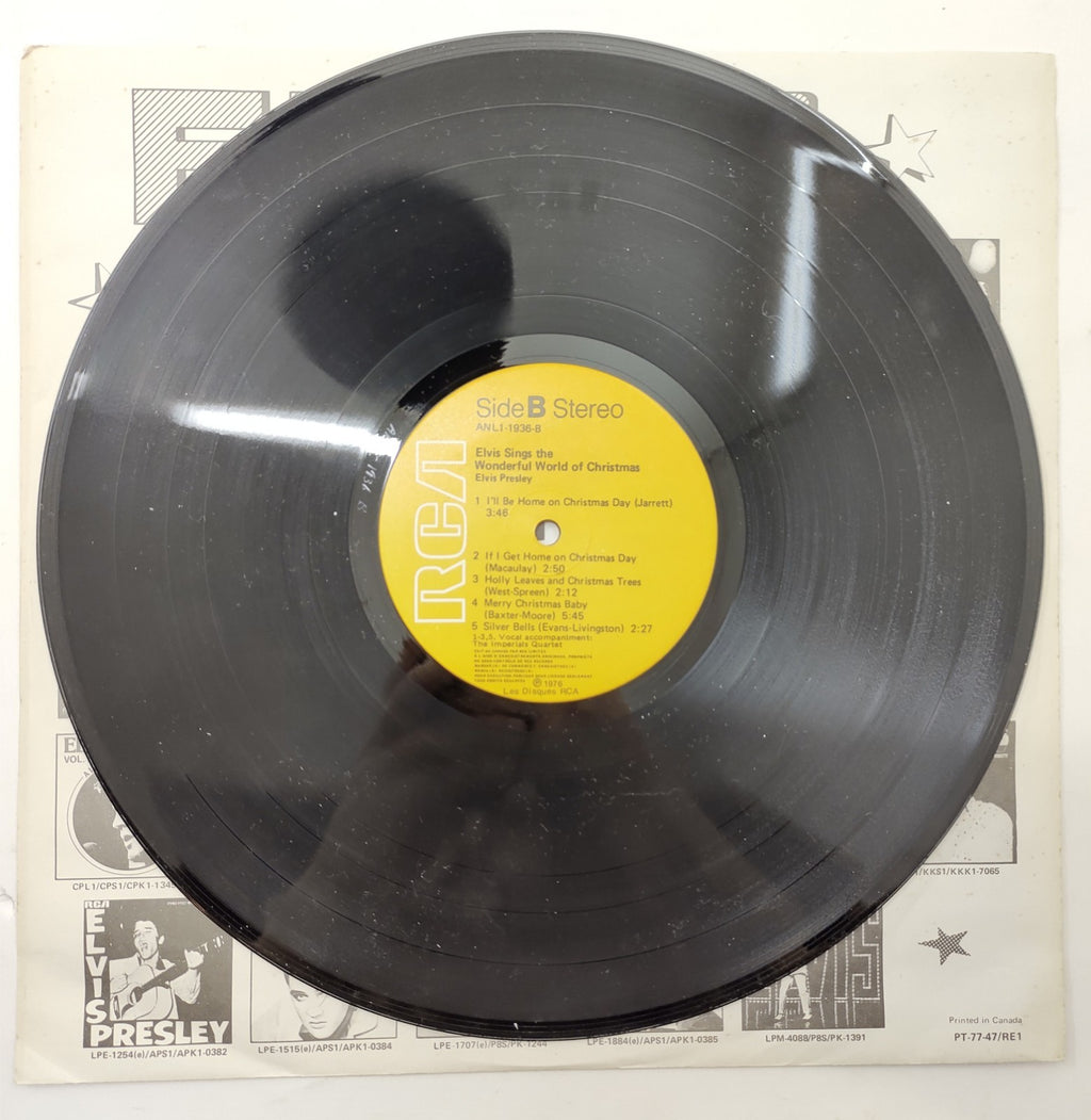 Elvis Presley "The wonderful world of Christmas" 1976 vinyl record VG+ Canada