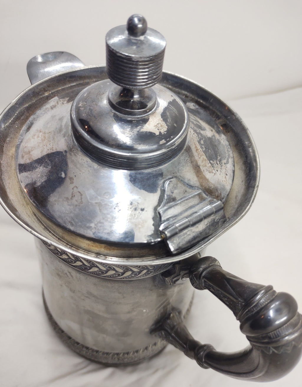 Meriden Britannia Victorian Silverplate Ice Water Pitcher #193 Repoussé Ornate