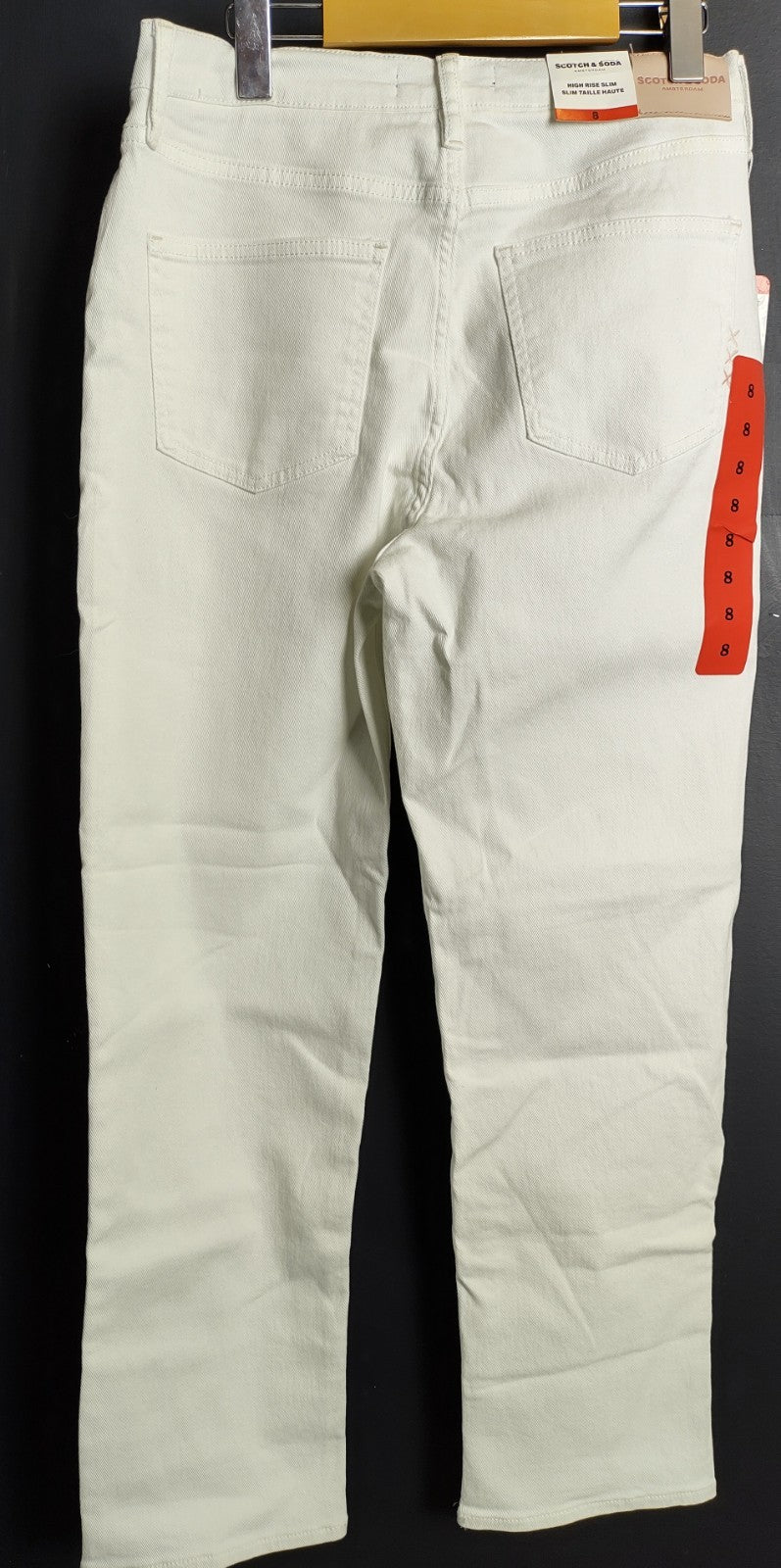 Scotch & Soda White High Rise Slim Jeans NWT Women’s Designer Denim