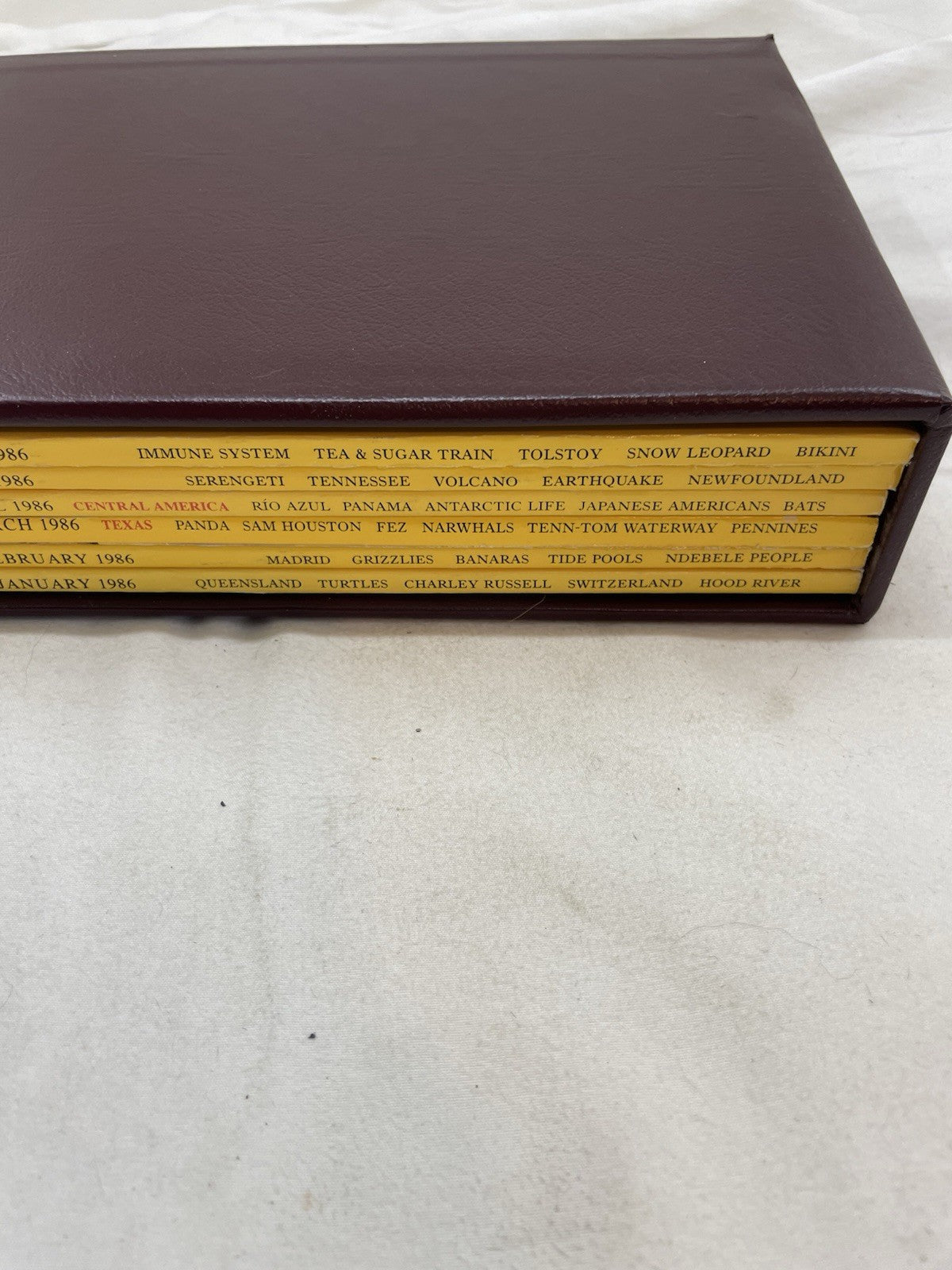 Nat Geo Mag Lot Jan–Jun 1986 Slipcvr Vtg Wildlife Travel History Photo