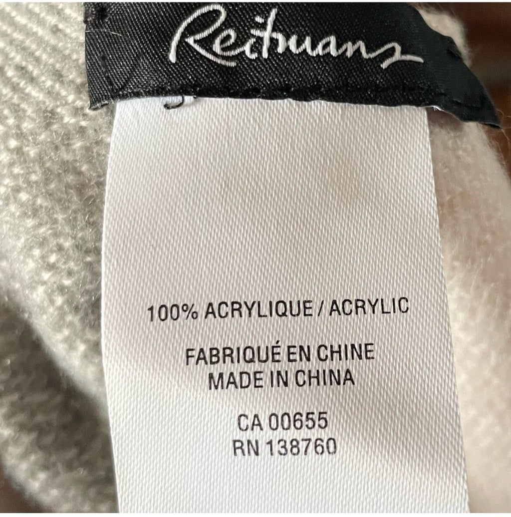 Reitmans Light Pink & Grey Plaid Blanket Scarf Cozy Oversized Soft Warm