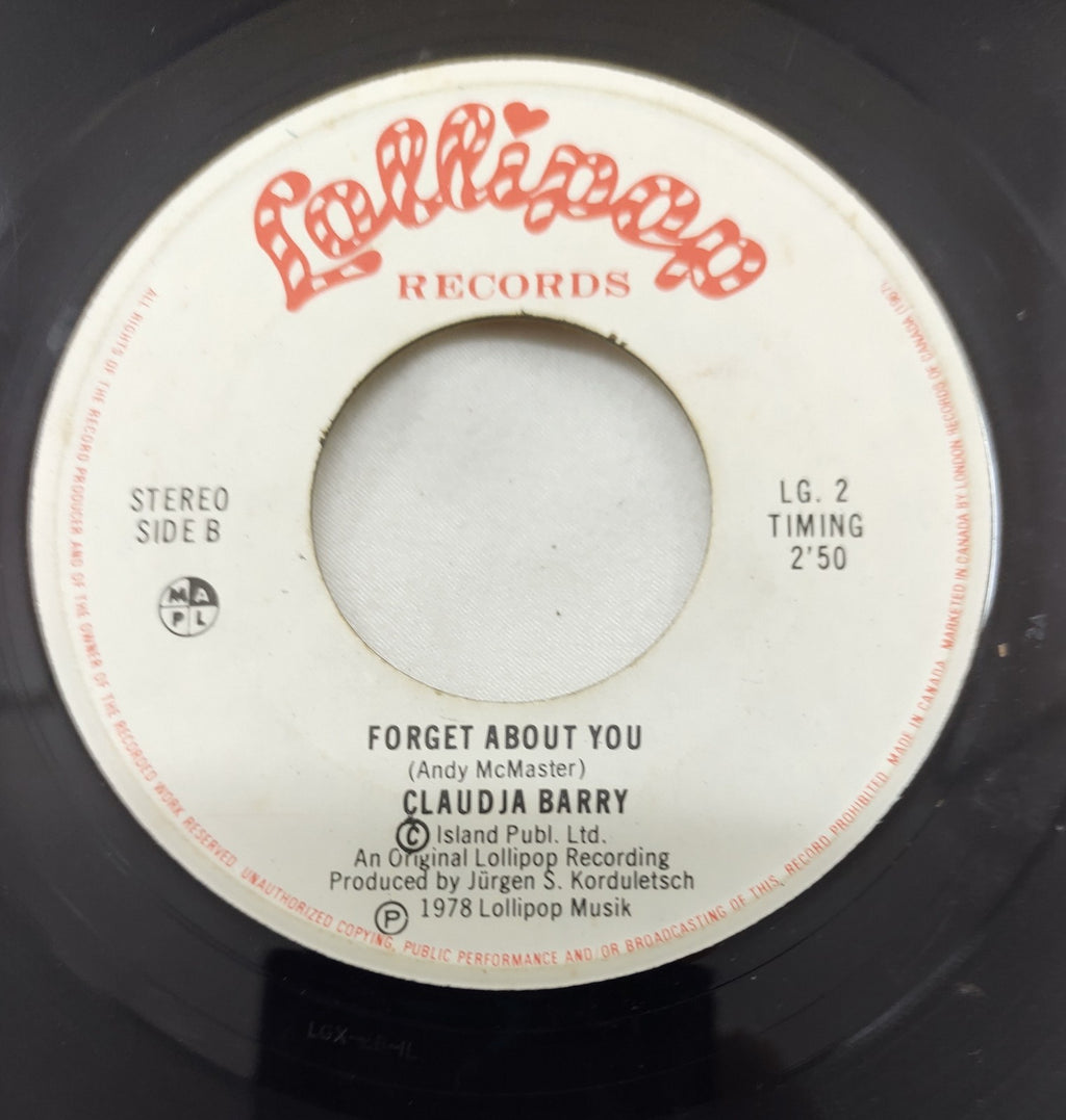 Claudja Barry – Boogie Woogie Dancin’ Shoes 7” Lollipop LG-2 Canada 1978