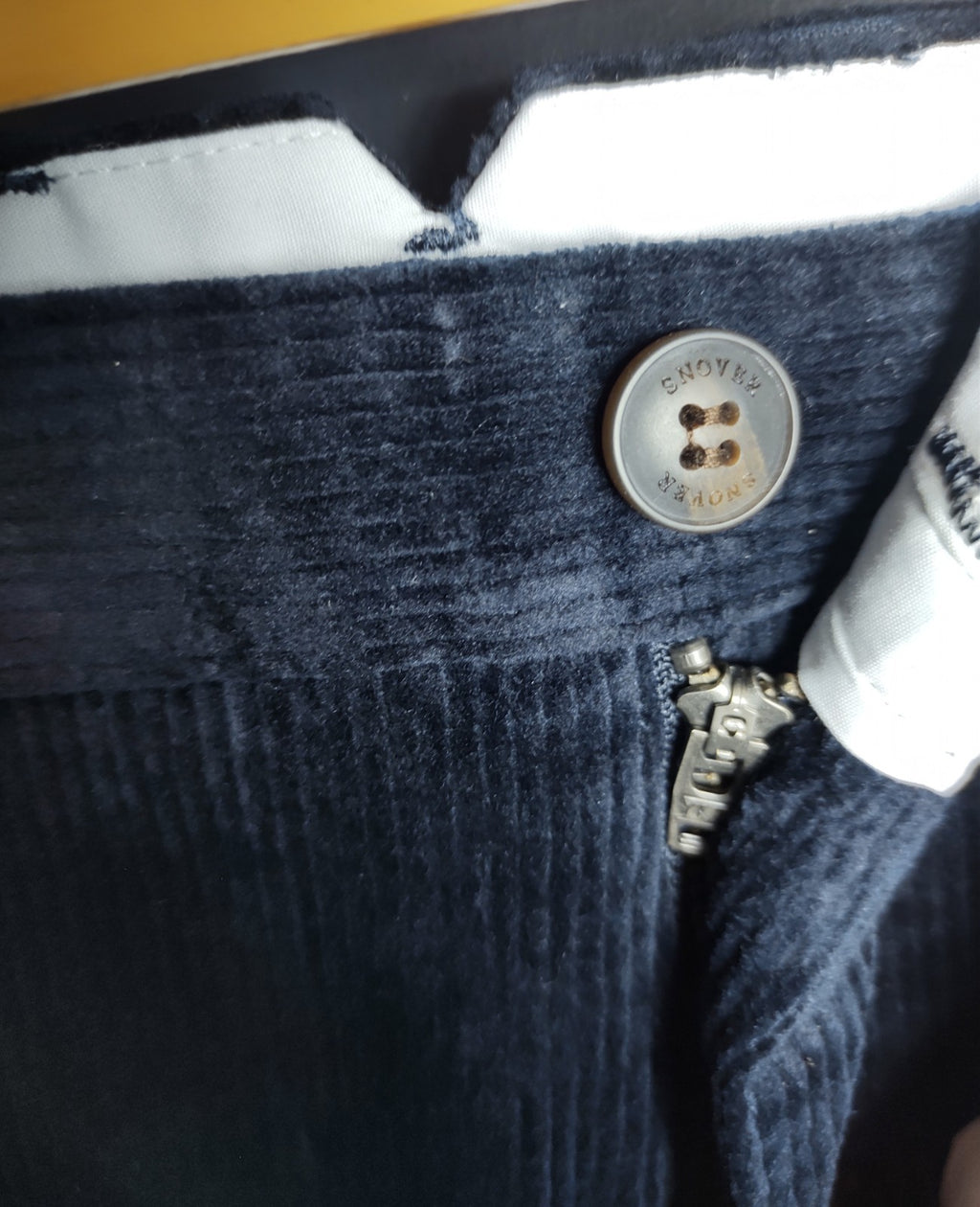 Snover Navy Corduroy Chino Pants Men's Size 44 Soft Thick Durable