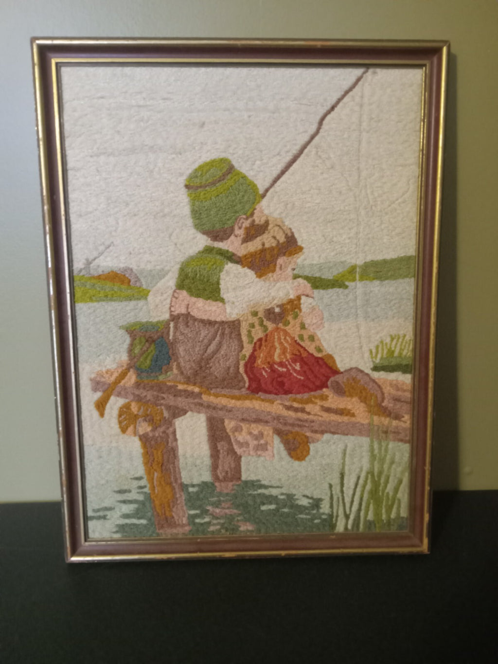 Vintage Hand‑Stitched Bunka Embroidery Tapestry – Framed Textile Art Collectible