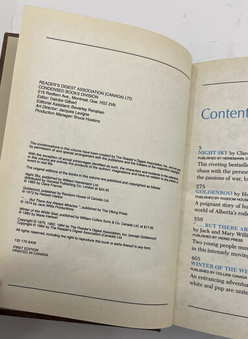 1984 Reader's Digest Condensed 1st Ed HC Leather Gilt Vtg NM Fiction