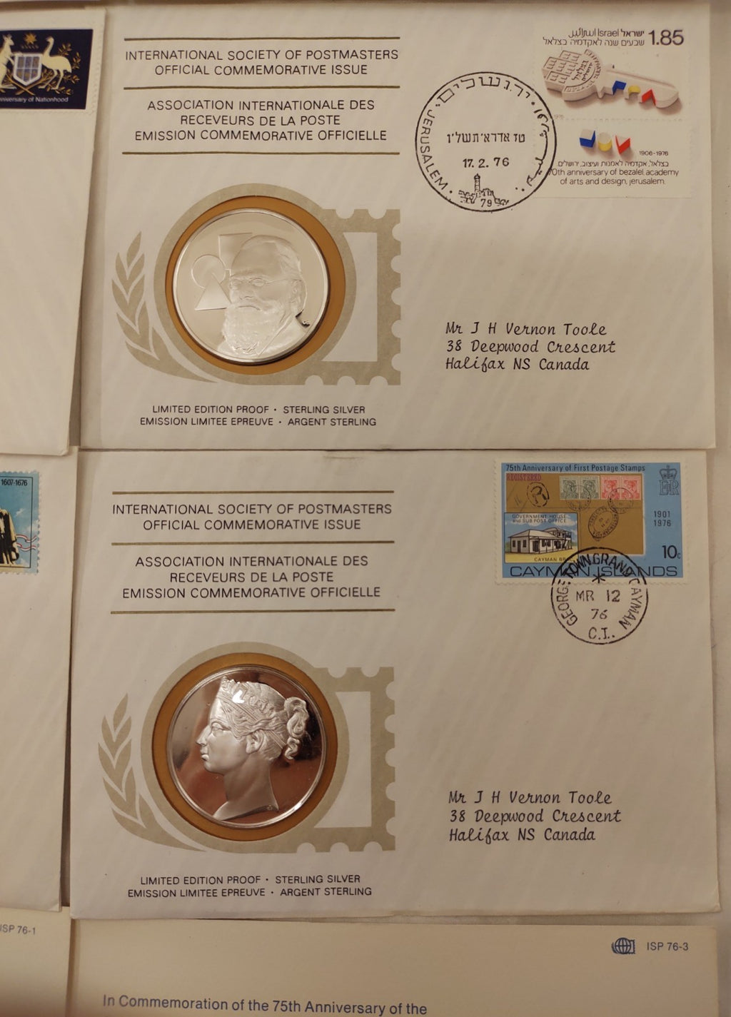 24 ISPM Sterling Silver Proof Medals 1975–76 w/ FDC Envelopes & COAs – Mint