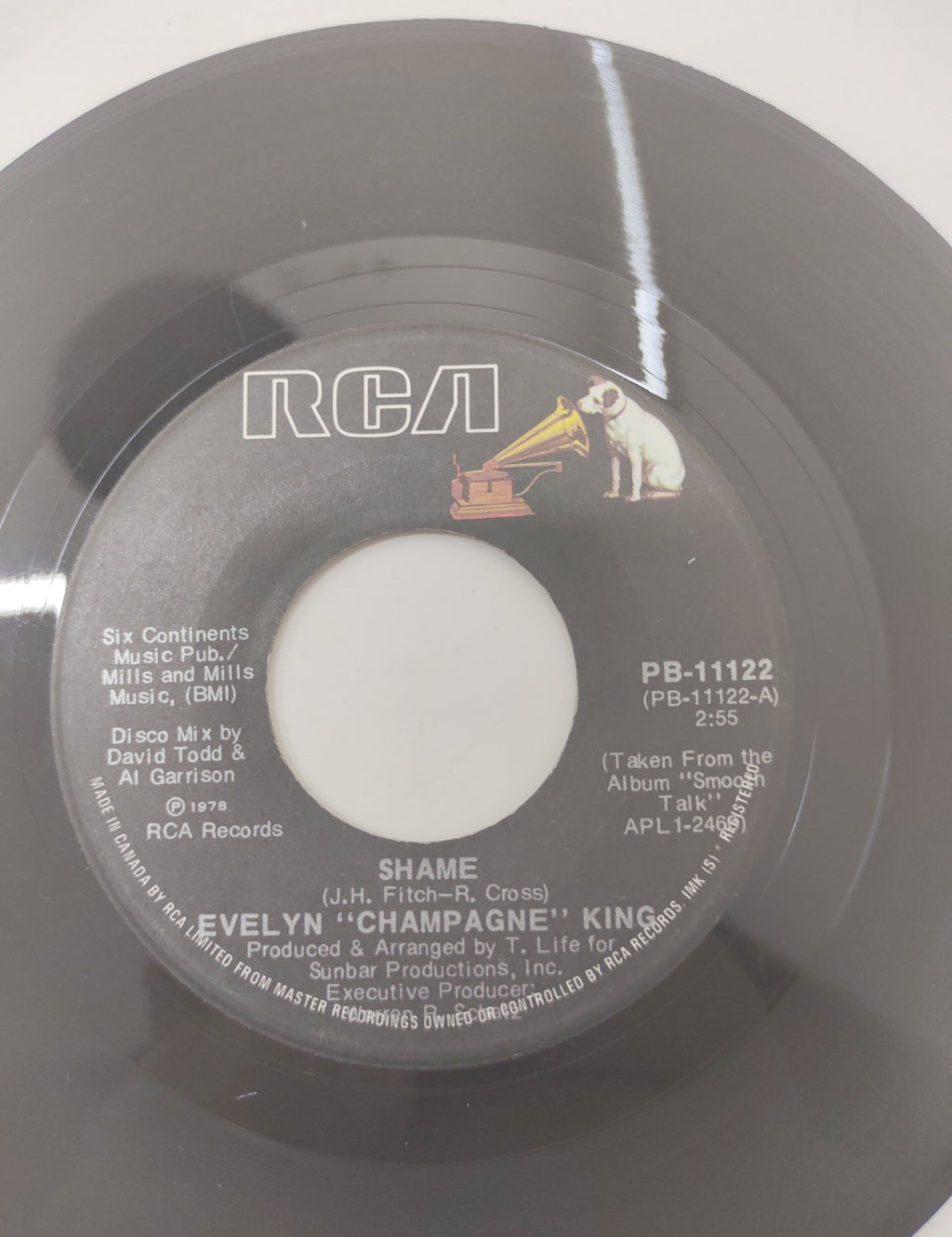 Evelyn Champagne King Shame / Dancin’ 7" 45 RPM Vinyl Record 1978 RCA Victor
