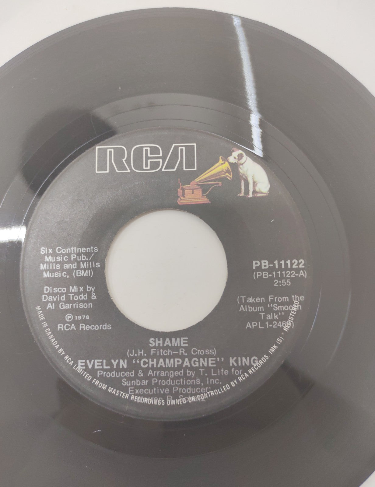 Evelyn Champagne King Shame / Dancin’ 7" 45 RPM Vinyl Record 1978 RCA Victor