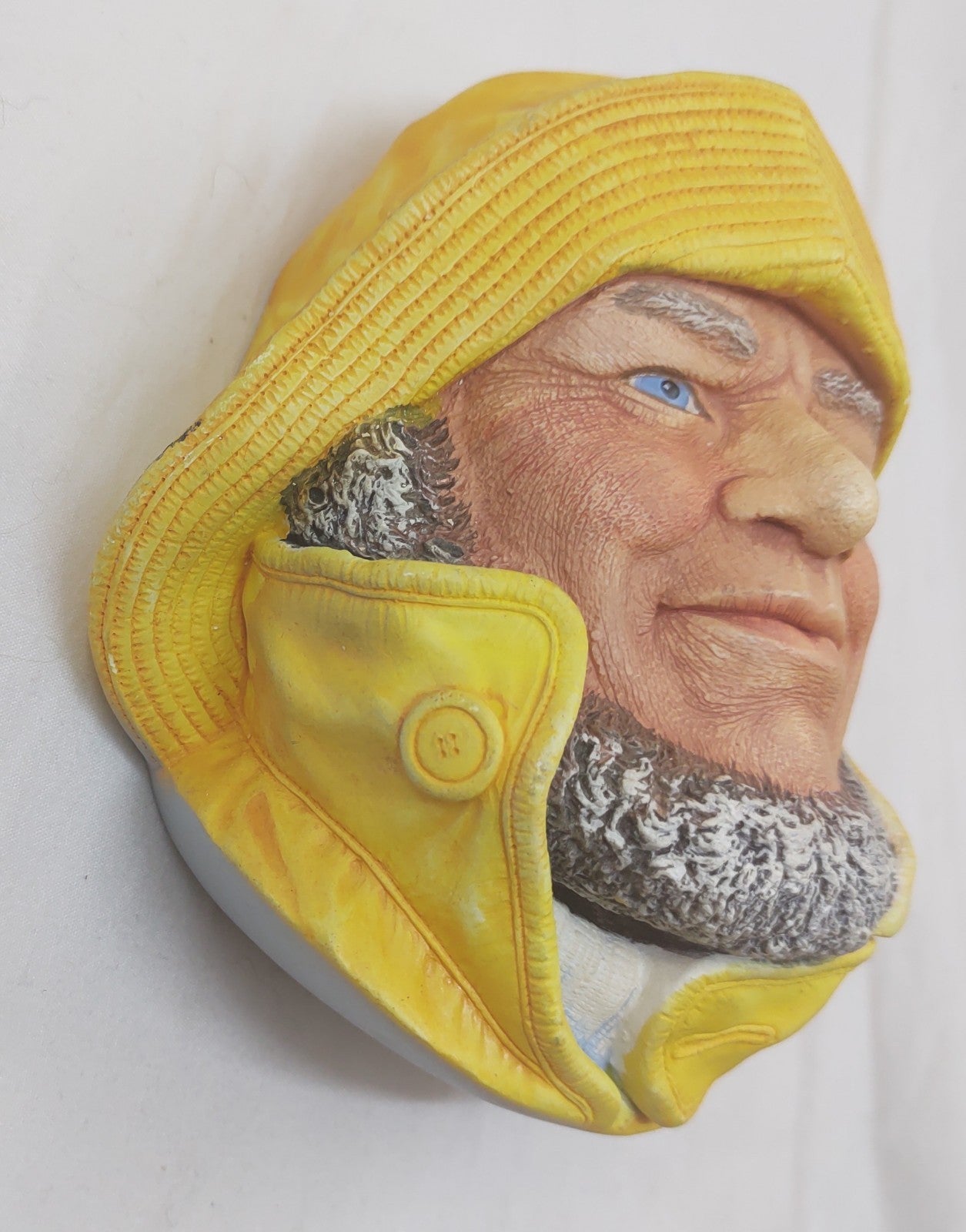 Helmsman Legend Chalkware Head Mask by F. Wright 1984 – England Vintage