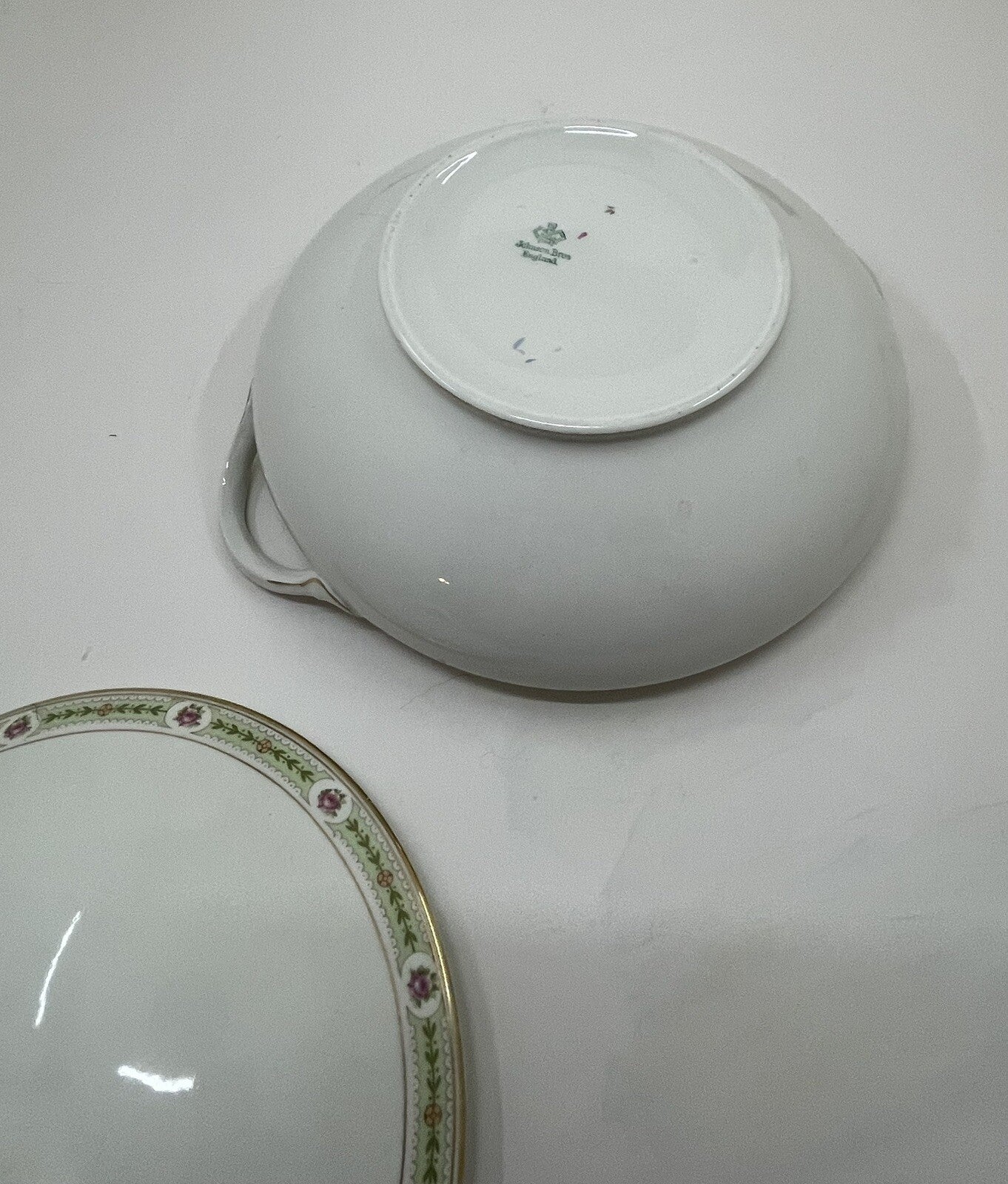 Antique Johnson Brothers Soup Tureen Ironstone with Matching Ladle White