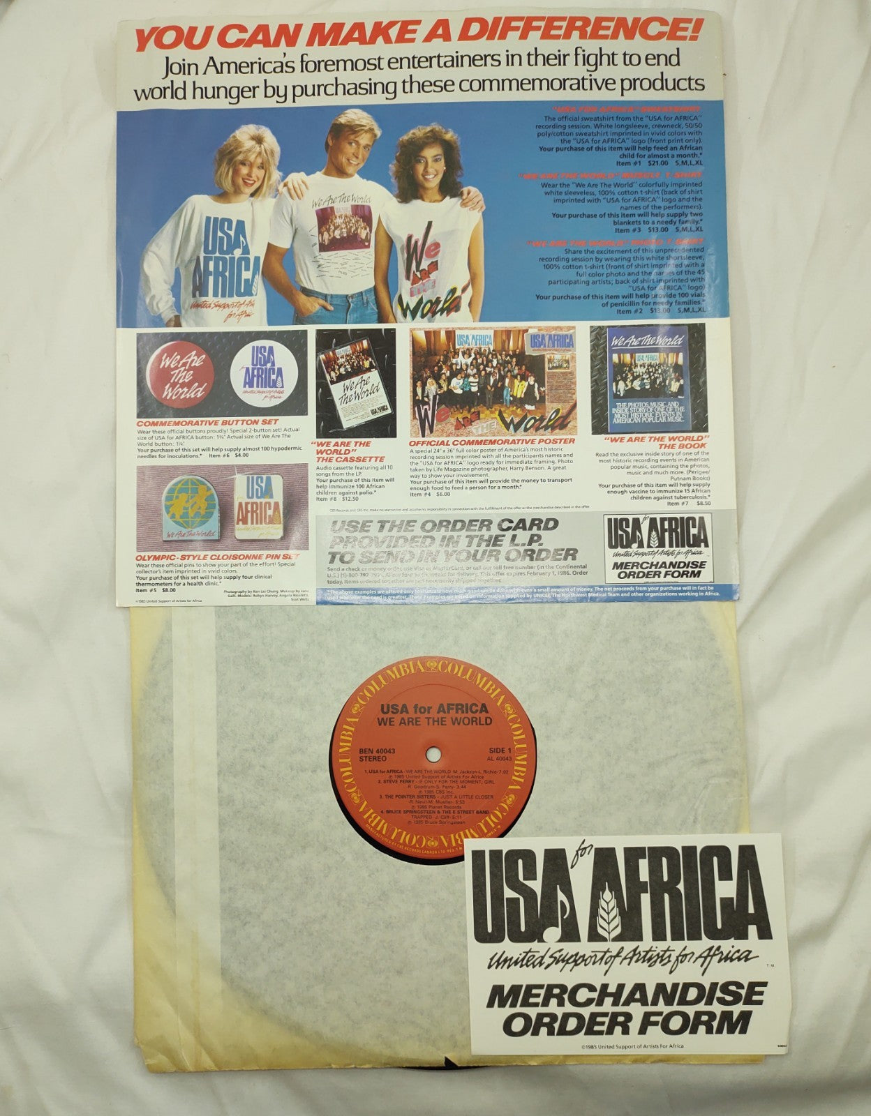 USA for Africa – We Are The World LP 1985 Michael Jackson Lionel Richie VG
