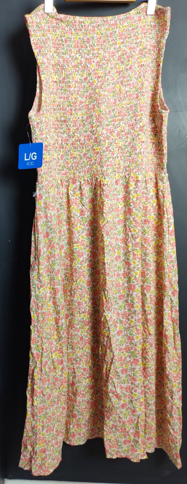 Nautica Women’s Floral Maxi Dress Large 100% Viscose Boho Summer Vacation
