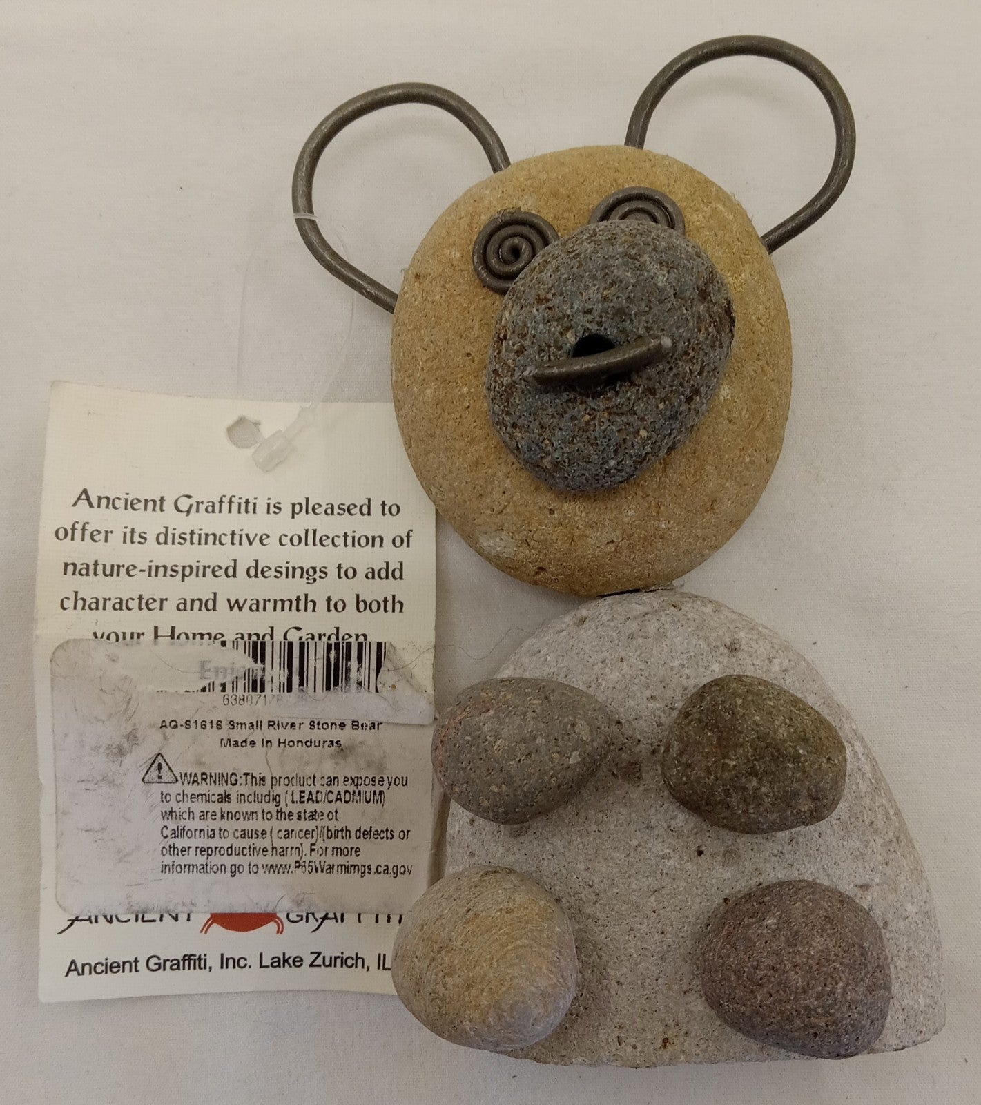 Rock Bear Art Statue – Handcrafted Stone Sculpture for Unique Home Decor