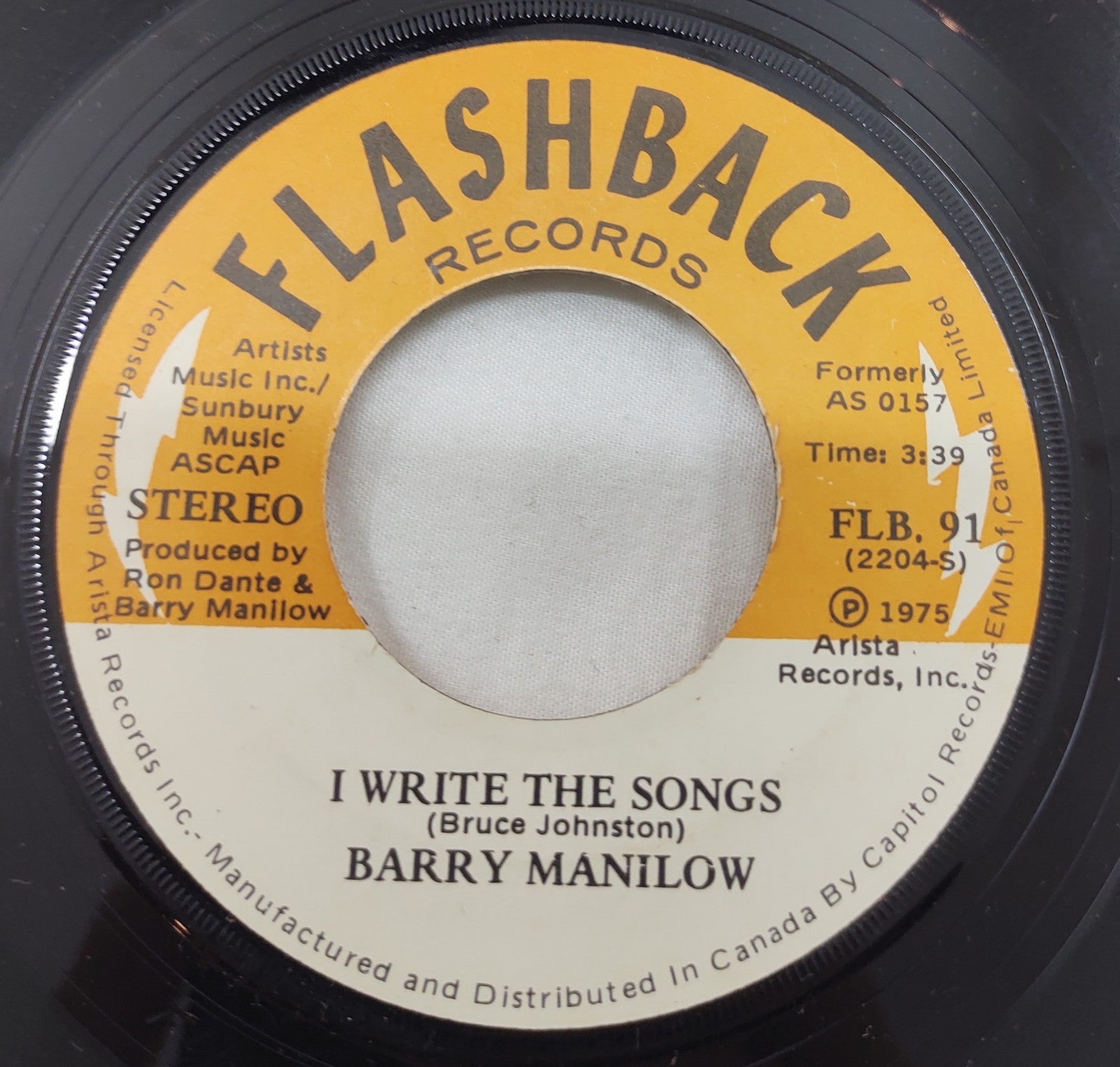 Barry Manilow - I Write The Songs / Could It Be Magic - 7" Vinyl FLB. 91