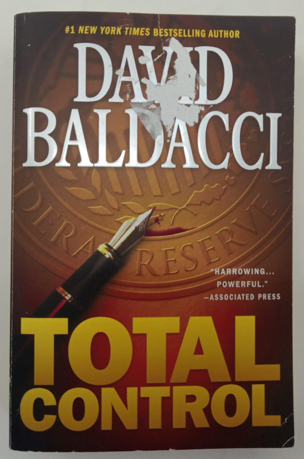 Total Control by David Baldacci – VG+ Suspense Thriller Mass Market Book