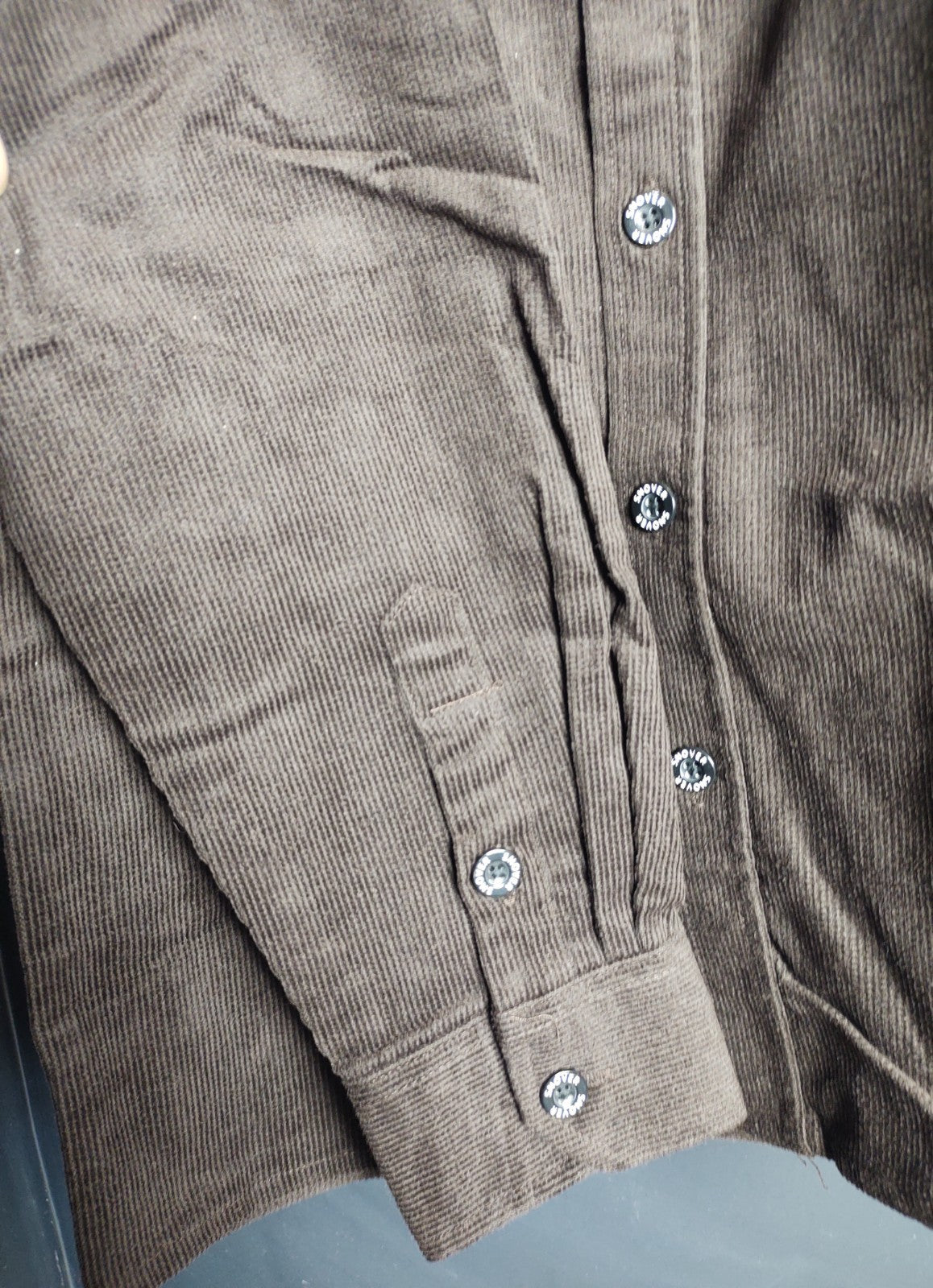 Snover Maroon Corduroy Shirt Men's Small Heavyweight Retro Casual