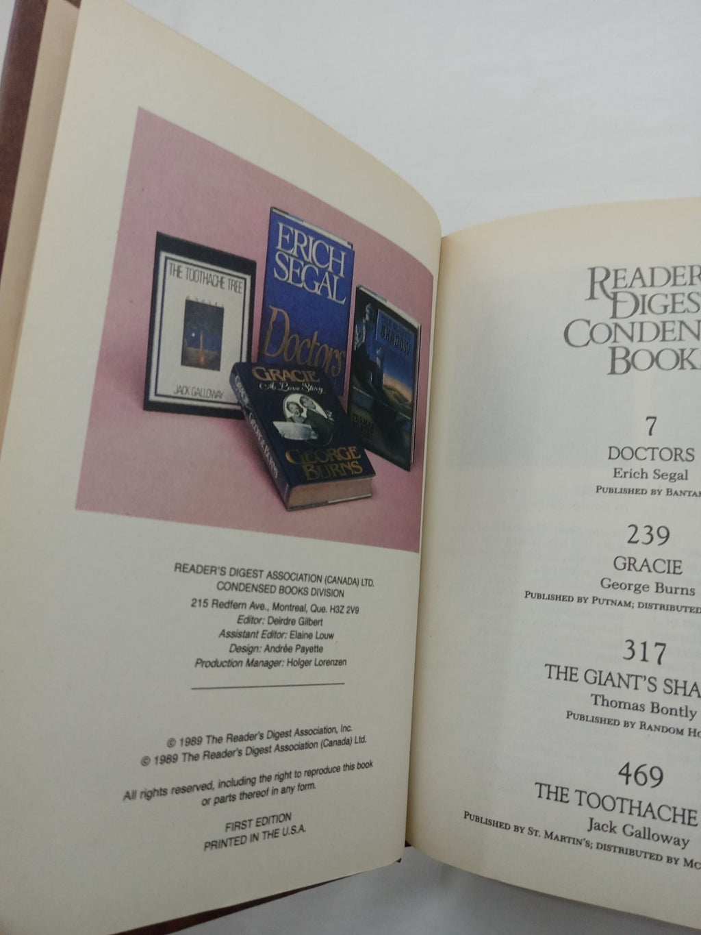 1989 Reader's Digest Condensed 1st Ed HC Leather Gilt Vtg NM Classic